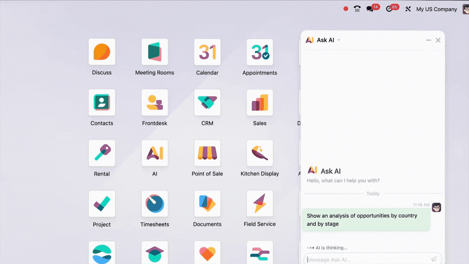 Odoo 19 con reportes inteligentes de IA